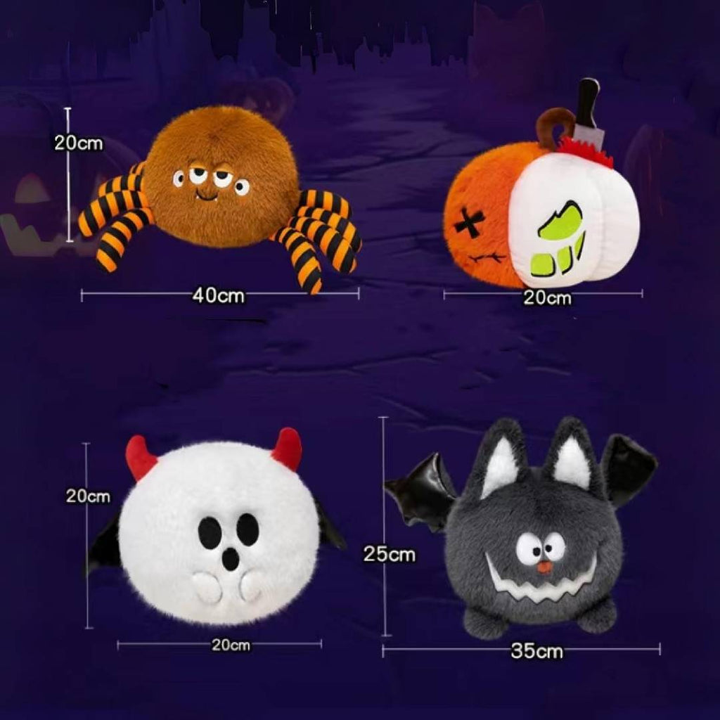 Halloween Theme Pumpkin Ghost Spider Plush